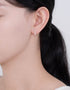 Dazzling Cubic Zirconia Bar Stud Earrings in Sterling Silver