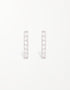 Dazzling Cubic Zirconia Bar Stud Earrings in Sterling Silver
