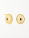 Minimalist Convex Oval Gold Plated Sterling Silver Studs