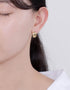 Minimalist Convex Oval Gold Plated Sterling Silver Studs