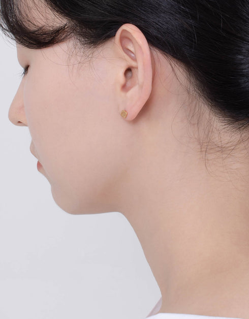 Eye of Cleopatra 18k Gold Plated Sterling Silver Studs