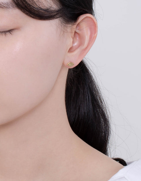 Eye of Cleopatra 18k Gold Plated Sterling Silver Studs