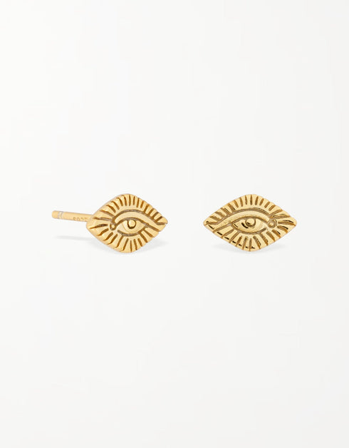 Eye of Cleopatra 18k Gold Plated Sterling Silver Studs