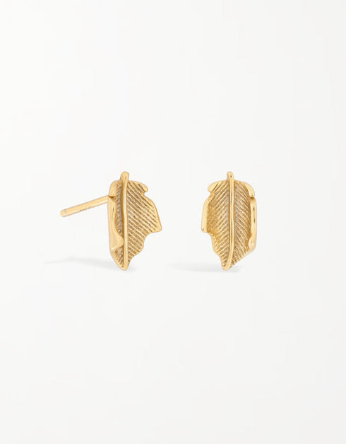 "Yaprağın Fısıltısı" Altın Kaplama Gümüş Küpe