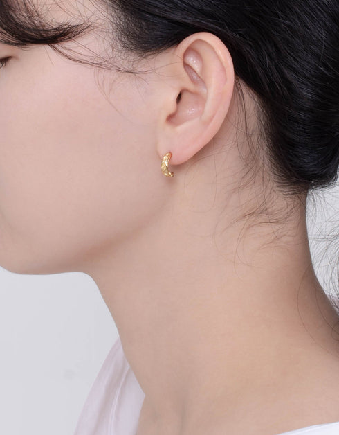 Altın Kaplama Gümüş Halkalar - Soyut Zarafet