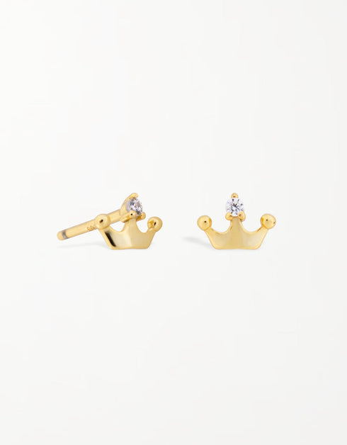 彰显您的风格:职业女王镀金纯银耳钉