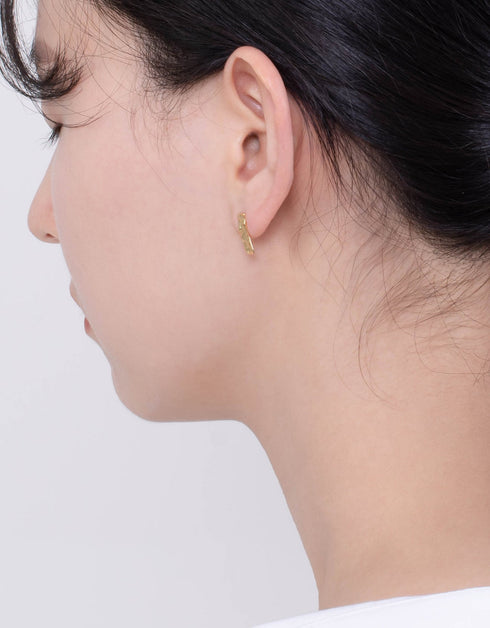 Zarif 18K Altın Kaplama Gümüş Küpe