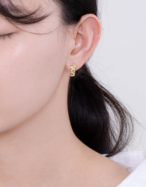 Zarif 18K Altın Kaplama Gümüş Küpe