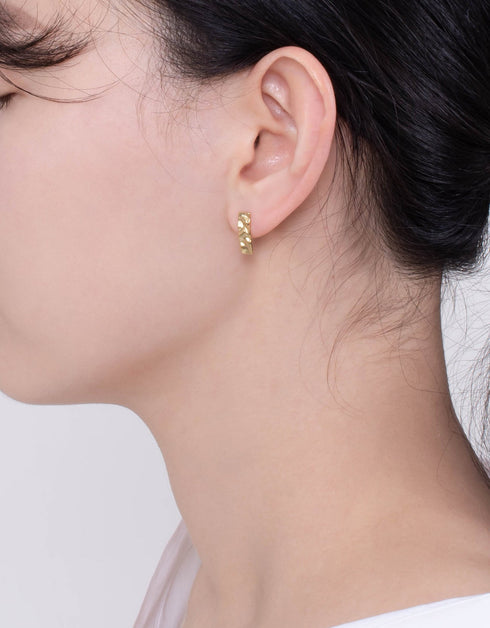 Zarif 18K Altın Kaplama Gümüş Küpe