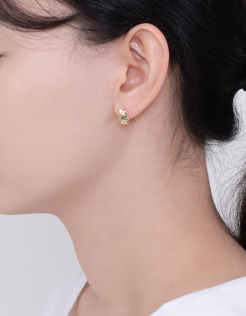 18 karat Altın ve Platin Kaplamalı Minimalist Trapez Gümüş Çiviler