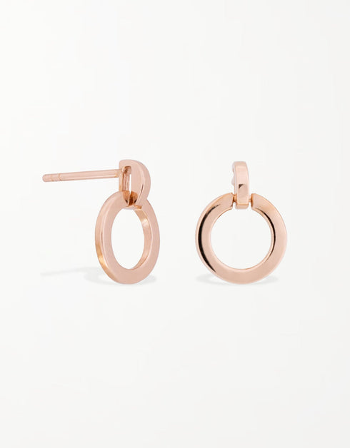 Ebedi Sway: Pembe Altın Kaplama Gümüş Damla Küpe