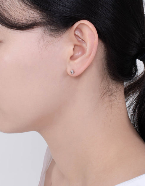 Zarif Gümüş Yıldız Bethlehem Küpe