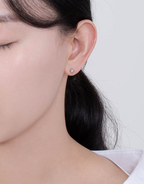 Zarif Gümüş Yıldız Bethlehem Küpe