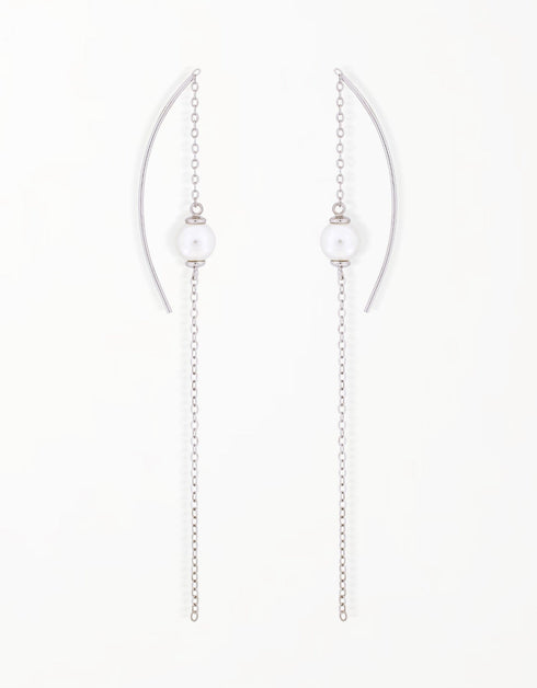 Zarif Gümüş İnci Damla Küpeler: Zamansız Zarafetin Dokunuşu