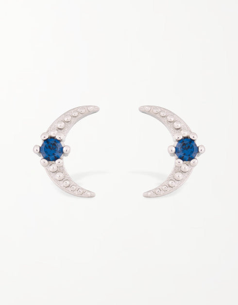 Gümüş ve Mavi Zirkonya Hilal Çiviler