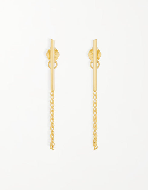 Temel Zarafet: Minimal Gümüş Zincir Damla Küpeler