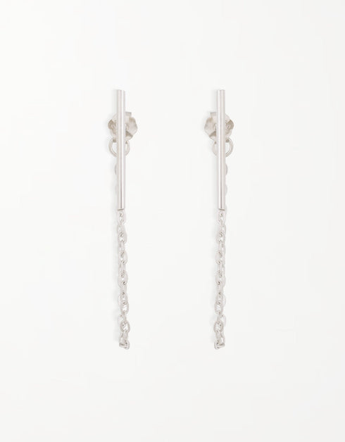 Temel Zarafet: Minimal Gümüş Zincir Damla Küpeler