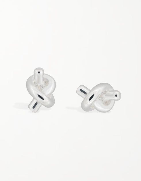 Sophisticated Knot Sterling Silver Studs: Elegance Redefined