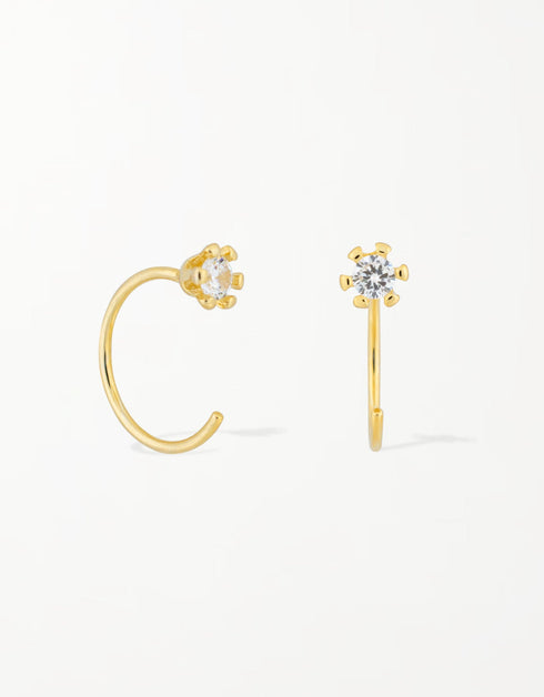 Işıltılı Zarafet: Gümüş Kübik Zirkonya Kanca Küpe