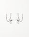 Glamorous Pear-Cut CZ Hoop Earrings: Elegant Sterling Silver