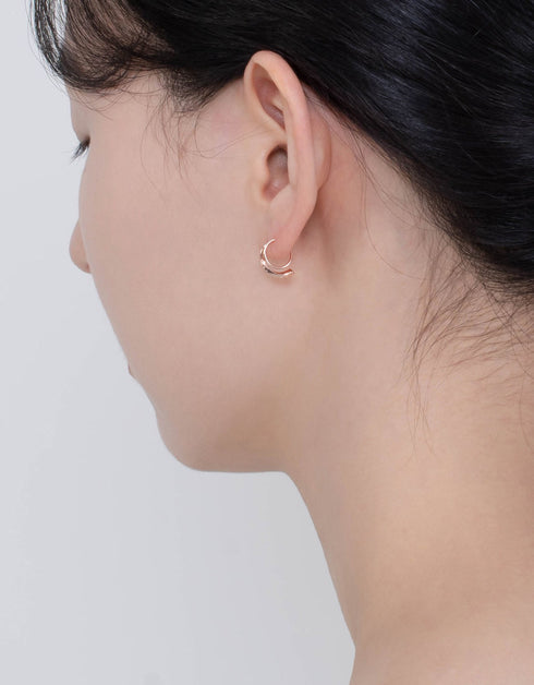 Lustrous Radiance Sterling Silver Hoops with Densely Set CZ