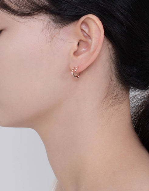 Lustrous Radiance Sterling Silver Hoops with Densely Set CZ