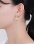 Radiant Glow 18K Gold Plated Silver Pearl Drop Earrings