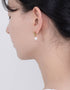 Radiant Glow 18K Gold Plated Silver Pearl Drop Earrings