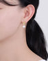 Radiant Glow 18K Gold Plated Silver Pearl Drop Earrings