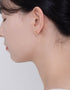 Elegant Fan-Shaped Stud Earrings with CZ & Sterling Silver