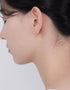 Elegant Fan-Shaped Stud Earrings with CZ & Sterling Silver
