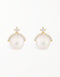 Luxurious Sterling Silver Crown & Freshwater Pearl Studs