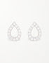 Sterling Silver Teardrop Studs with Cubic Zirconia Sparkle
