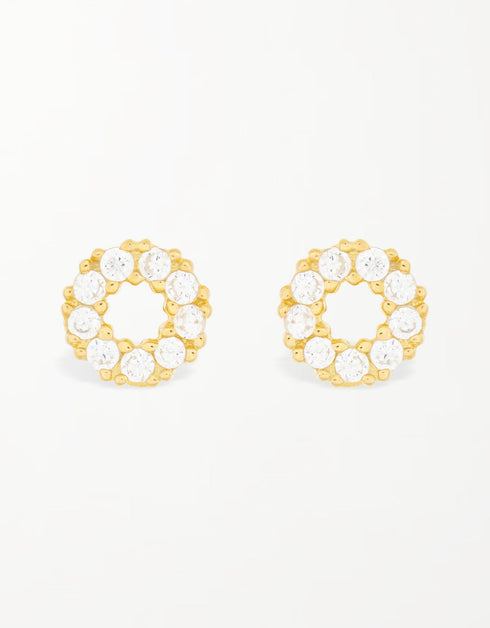 Işıltılı Zarafet Çemberi Saplama Küpe