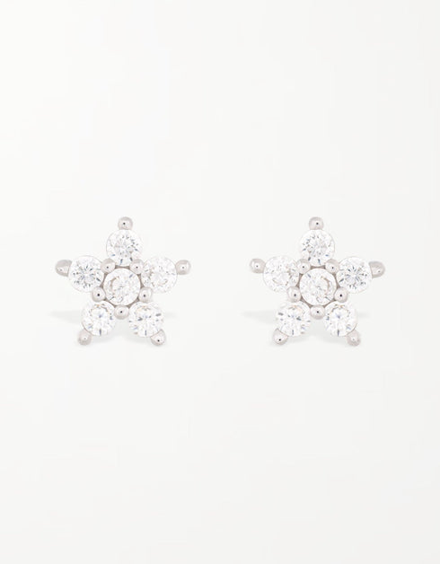 Sterling Silver CZ Baby Star Stud Earrings - Sparkle & Shine