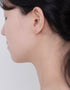 Elegant Sterling Silver Bar Stud Earrings with Cubic Zirconia