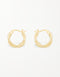 Chic Twist Hinged Hoops | Sterling Silver & 18K Gold Plated
