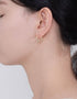 Chic Twist Hinged Hoops | Sterling Silver & 18K Gold Plated