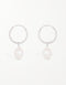 Elegant Freshwater Pearl Hoop Earrings - Sterling Silver