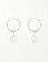 Elegant Freshwater Pearl Hoop Earrings - Sterling Silver