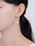 Elegant Freshwater Pearl Hoop Earrings - Sterling Silver