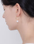 Elegant Freshwater Pearl Hoop Earrings - Sterling Silver