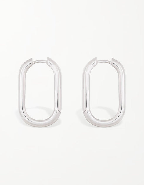Elegant Sterling Silver Hoops with Gold or Platinum Plating