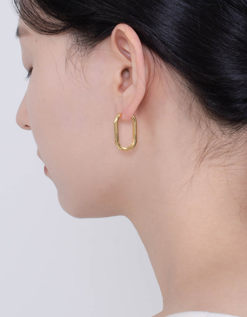 Elegant Sterling Silver Hoops with Gold or Platinum Plating