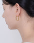 Elegant Sterling Silver Hoops with Gold or Platinum Plating