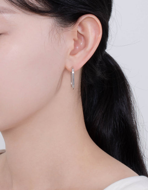 Elegant Sterling Silver Hoops with Gold or Platinum Plating