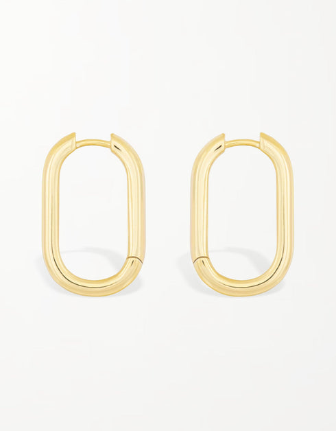 Elegant Sterling Silver Hoops with Gold or Platinum Plating