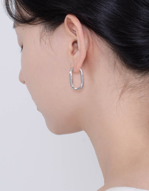 Elegant Sterling Silver Hoops with Gold or Platinum Plating