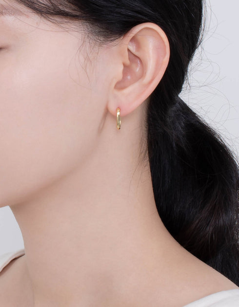 Sterling Silver Hinged Hoops with Gold or Platinum Plating