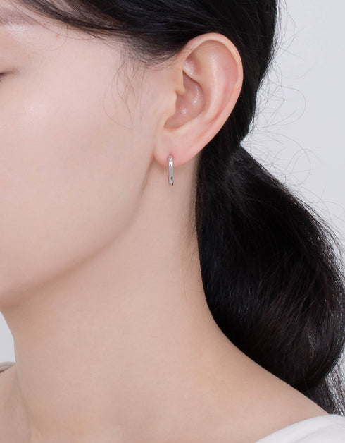 Sterling Silver Hinged Hoops with Gold or Platinum Plating